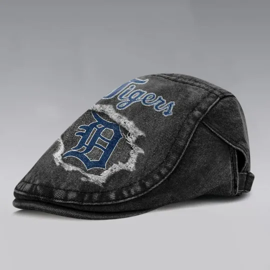 Detroit Tigers Casual Adjustable Newsboy Cap