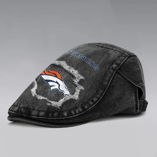 Denver Broncos Casual Adjustable Newsboy Cap