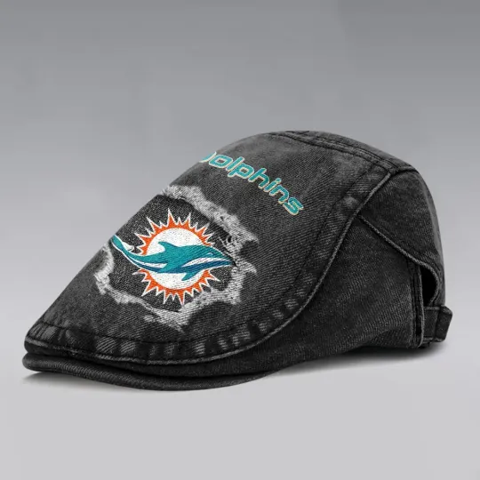 Miami Dolphins Casual Adjustable Newsboy Cap
