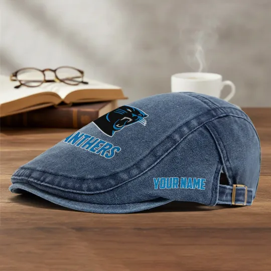 Carolina Panthers Casual Adjustable Newsboy Cap