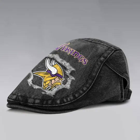 Minnesota Vikings Casual Adjustable Newsboy Cap