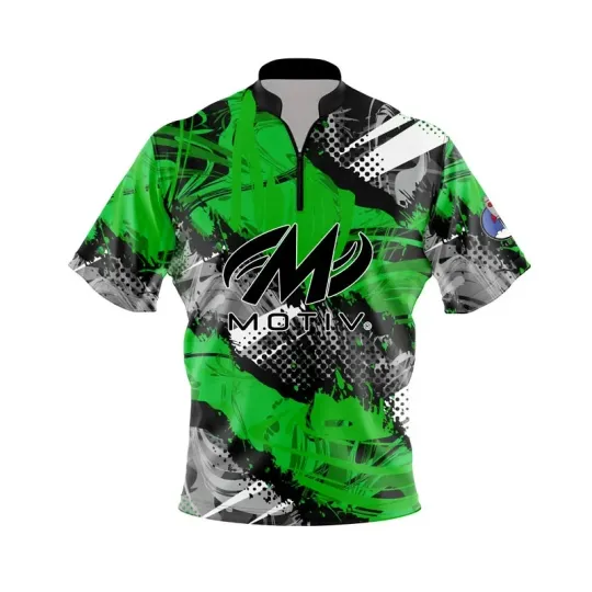 Motiv Lime Sport Grunge Bowling Jersey Shirt