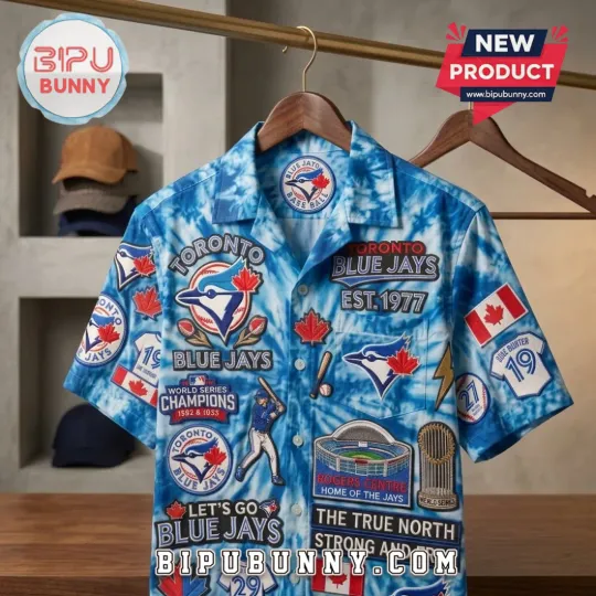 Toronto Blue Jays Tie Dye Hawaiian Shirt