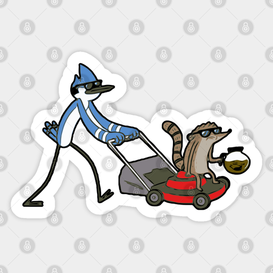 Rigby And Mordecai Regular Show - Regular Show - Sticker