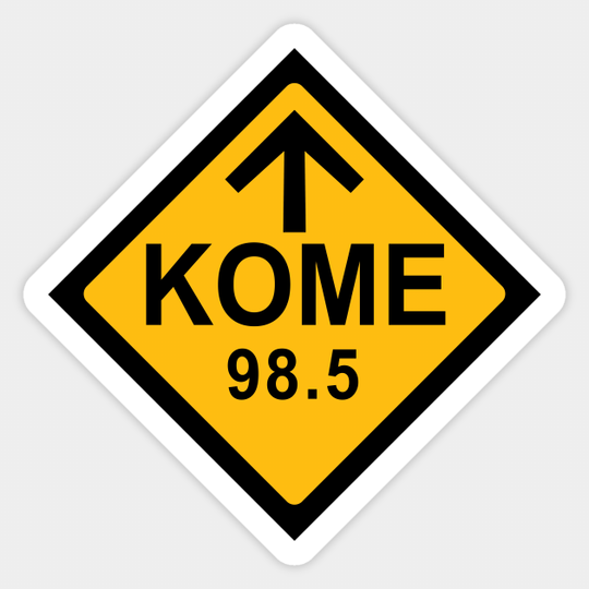 KOME 98.5 FM Radio - Classic Rock - Sticker