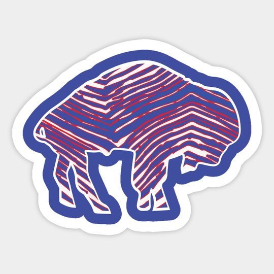 Zebra Stripe Buffalo - Buffalo Bills - Sticker