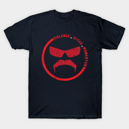 Dr Disrespect Violence Speed Momentum - Dr Disrespect Mustache Logo - T-Shirt