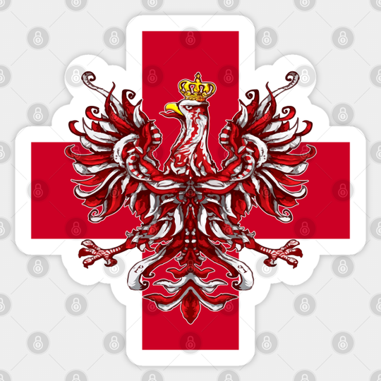 Polish Eagle Cross - Polish Eagle - Sticker