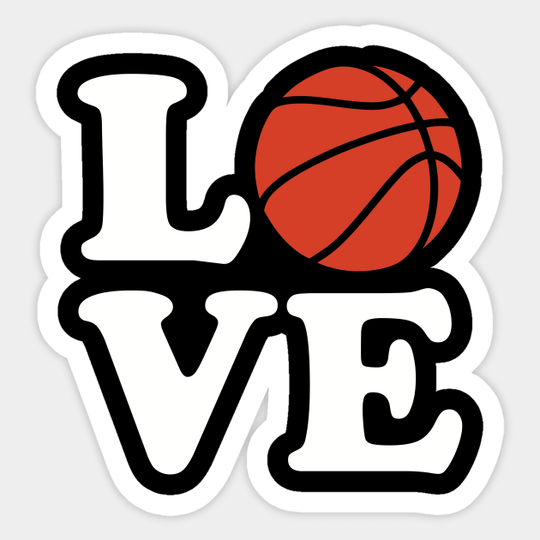 Basketball love - Basketball - Sticker