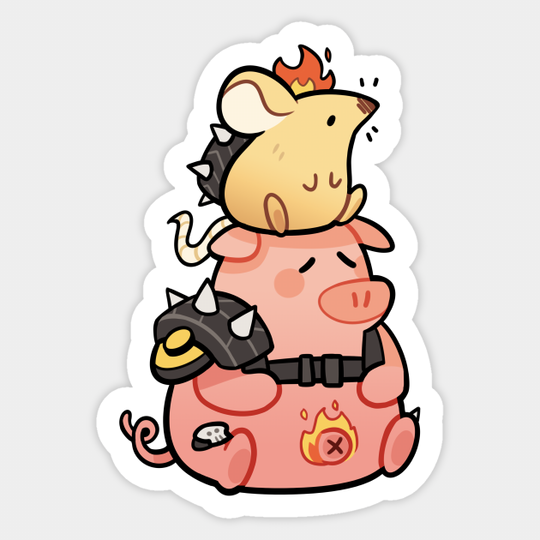 Junkrat N Roadhog - Overwatch - Sticker