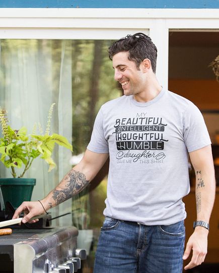 My Beautiful Intelligent Daughter Gave Me This- Funny Dad Grandpa Father T-Shirt