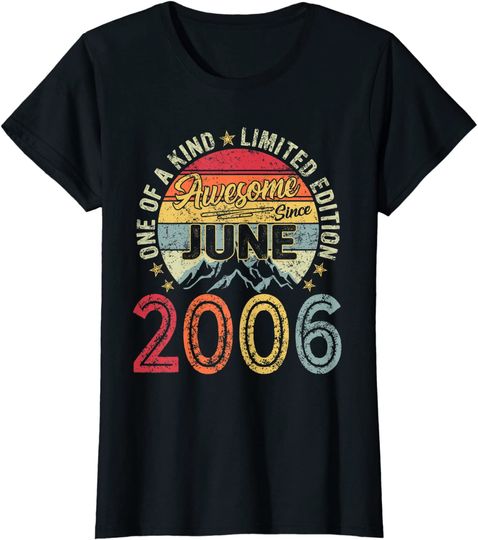Vintage June 2006 Decorations 15th Birthday 15 Years Old T-Shirt