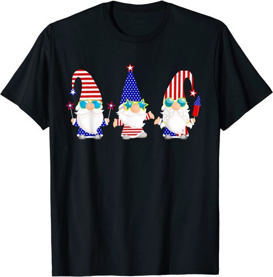 Discover Patriotic Gnomes American Flag 4th of July Independence Day T-Shirt