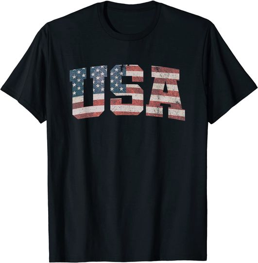 USA US Flag Patriotic 4th Of July America T-Shirt