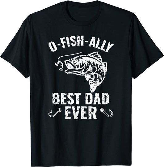 Mens Funny Fishing Best Dad Ever Mens T-Shirt