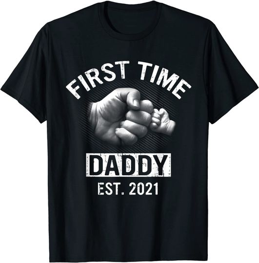 Discover Men's T Shirt First Time Daddy Est 2021