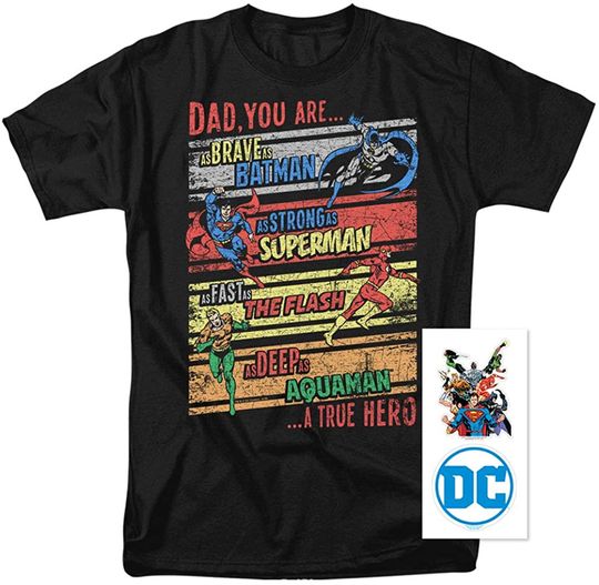 Justice League True Hero Dad Father's Day T Shirt