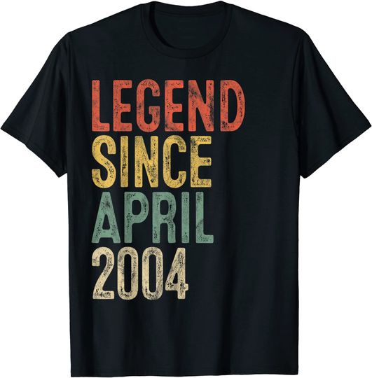 Legend Since April 2004 17th Birthday 17 Year Old T-Shirt