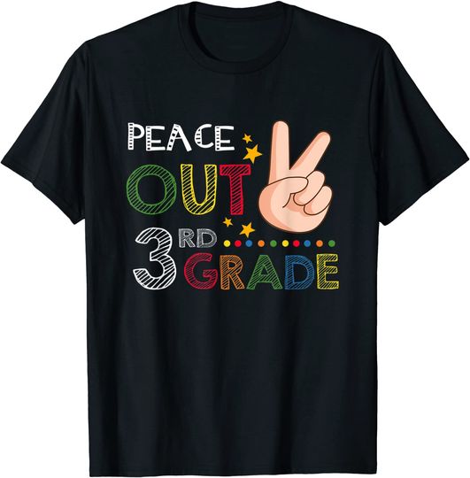 Last Day School Gift Kid Peace Out 3rd Grade Graduation 2021 T-Shirt