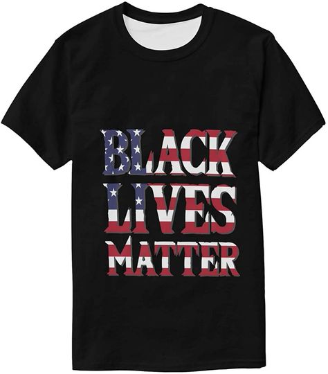 Black Lives Matter  American Flag T-Shirt