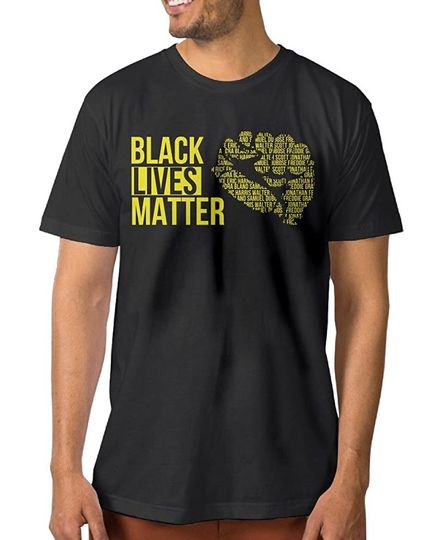 Discover SCU BLM Black Lives Matter Movement Men's Cotton T-Shirts Black