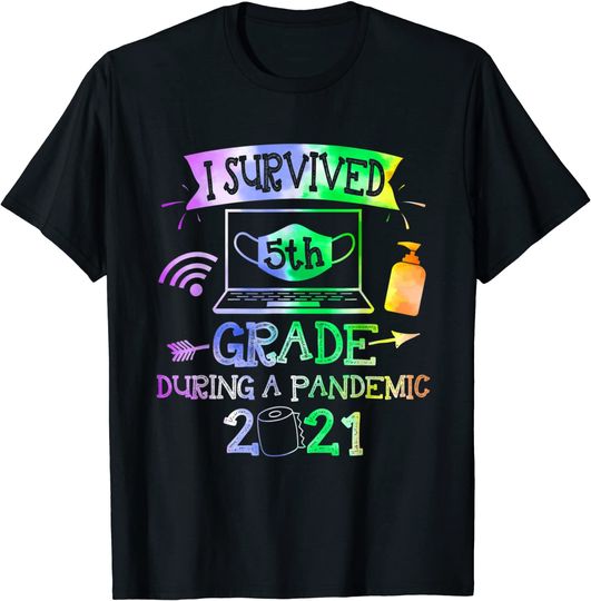I Survived 5Th Grade During Pandemic 2021 Graduation T-Shirt