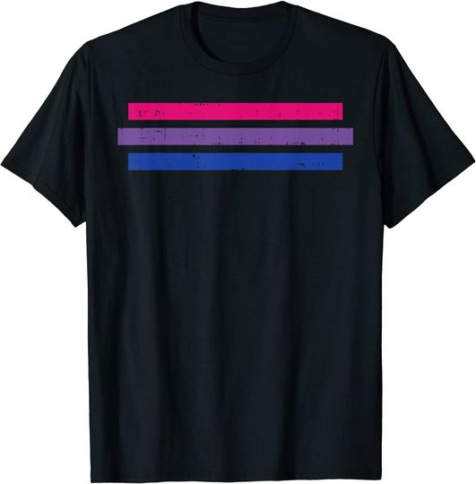 Bisexual Pride Flag Striped Bisexuality LGBTQ Bi Ally Gift T-Shirt