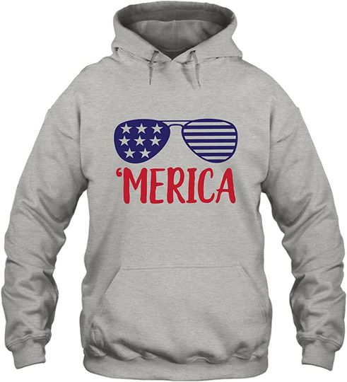 Discover Merica 4th of July Merica Glasses Independence Day America Flag Star and Stripes Shirt