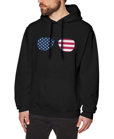 Biden Aviator Sunglasses Patriotic Usa Flag Logo Big Logo Hoodie Man'S Super Soft Hoodie With Slim Fit Long Sleeve