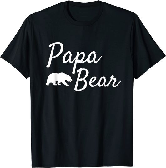Fathers Day Gift from Daughter Son Kids Wife - Men Papa Bear T-Shirt
