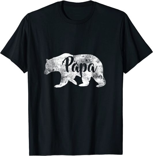 Mens Papa Bear T-Shirt Awesome Camping Father's Tee