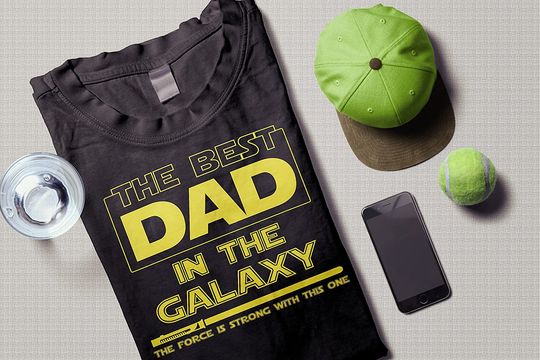 Best Dad in The Galaxy Unisex T Shirt Force is Strong with This One