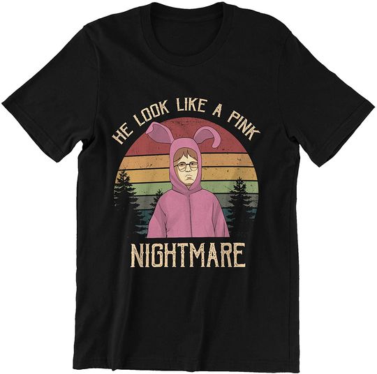 A Christmas Story Ralphie He Look Like A Pink Nightmare Circle Unisex Tshirt