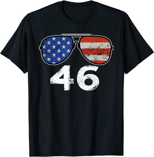 46 joe biden 2024 American President funny Sunglasses flag T-Shirt