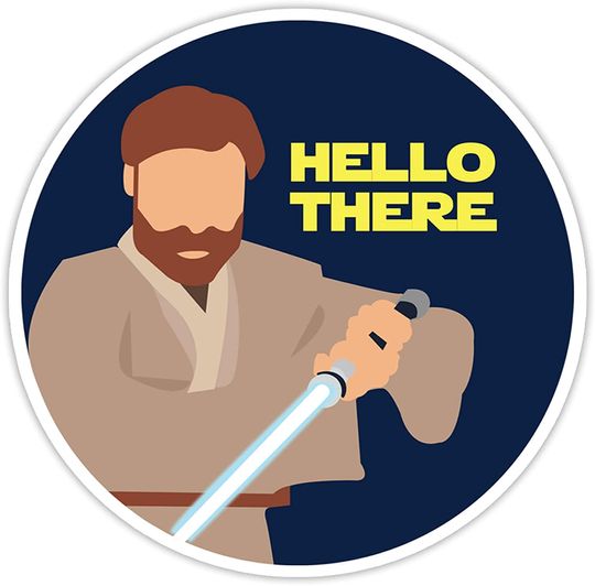 OBI Wan Kenobi Hello Threre Circle  3"