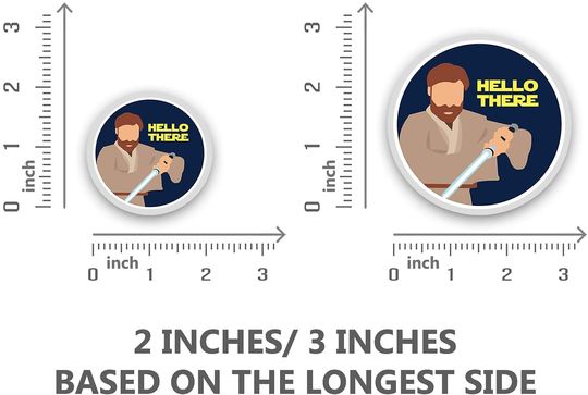 OBI Wan Kenobi Hello Threre Circle  3"