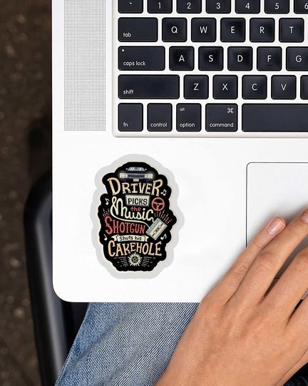 Driver Chooses The Music A Shotgun Closes Its Hole Sticker 3"