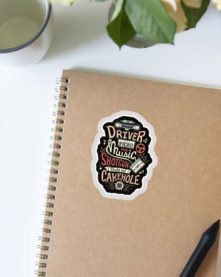 Driver Chooses The Music A Shotgun Closes Its Hole Sticker 3"