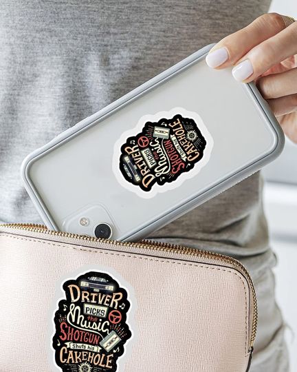 Driver Chooses The Music A Shotgun Closes Its Hole Sticker 3"