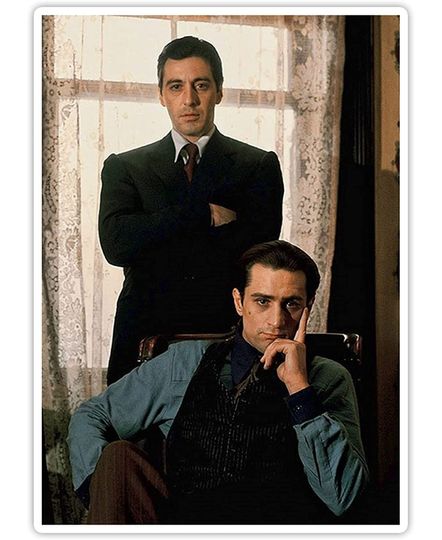 The Godfather Al Pacino Robert De NIRO Sticker 3"