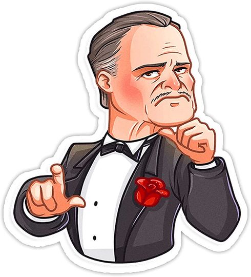 The Godfather Vito Corleone  Sticker 3"