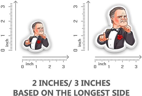 The Godfather Vito Corleone  Sticker 3"