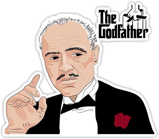 The Godfather Vito Corleone Fanart Sticker 3"