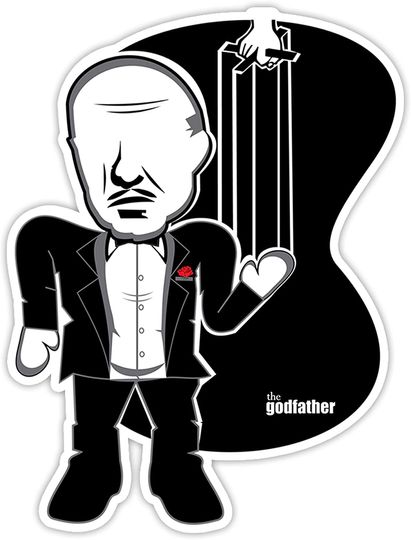 The Godfather Vito Corleone Puppets Sticker 2"