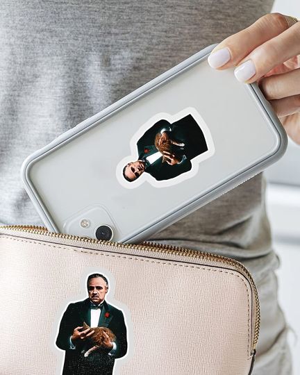 The Godfather Vito Corleone's Cat Sticker 3"