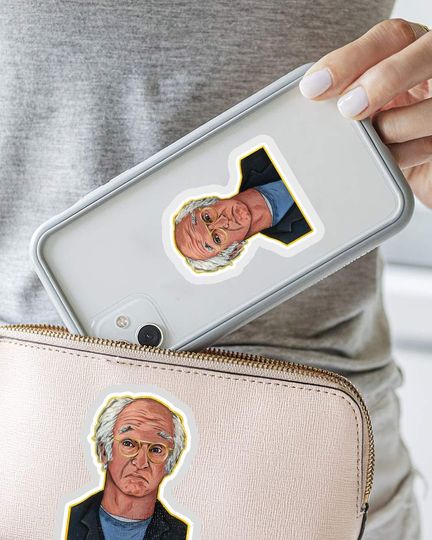 Curb Your Enthusiasm Larry David Unenthused Sticker 3"