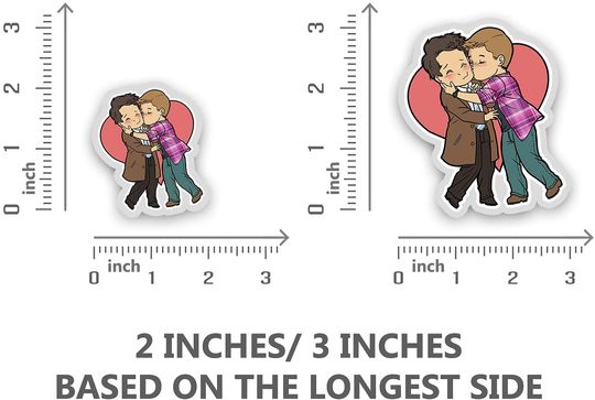 Dean Winchester and Castiel Love is Love Sticker 2"