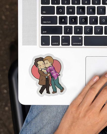 Dean Winchester and Castiel Love is Love Sticker 2"