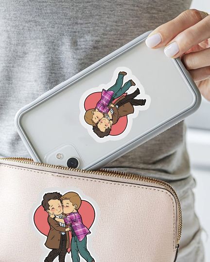 Dean Winchester and Castiel Love is Love Sticker 2"