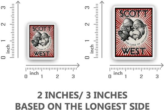 Columbo Dog Detectives Scott et West Sticker 2"